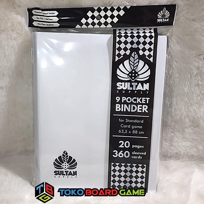

Sultan Supply Card Album 9 Pocket Binder - White Star Seller