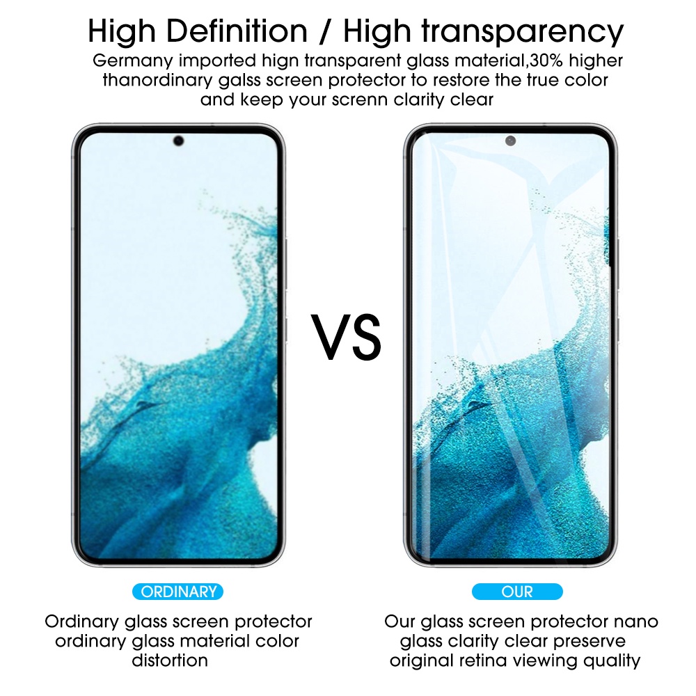 [Harga Grosir] Film Pelindung Tempered Glass Anti Gores Bening Full Cover Anti Pecah Film Pelindung Layar Tahan Ledak HD Untuk Samsung Galaxy S23 Plus