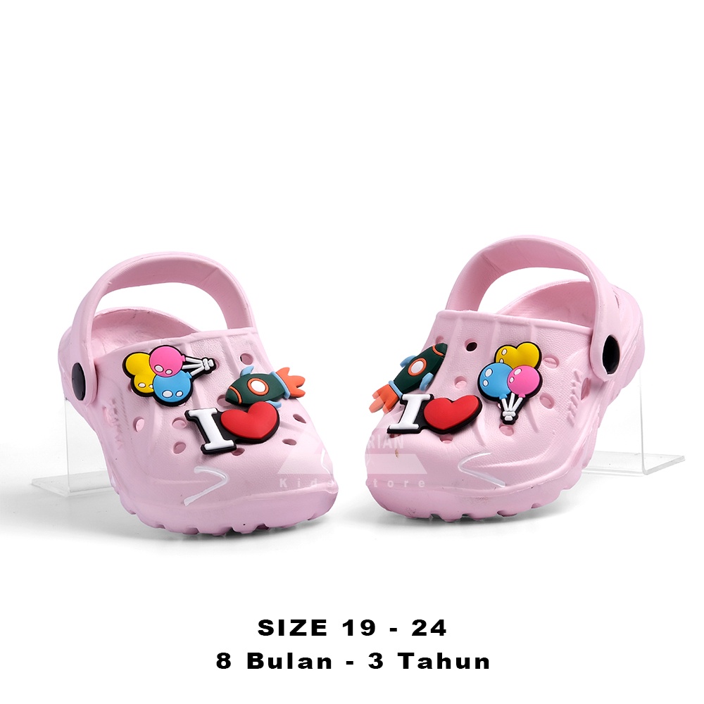 Sandal Anak Perempuan Nakata jibbits Lucu size 19-24 - Andrian