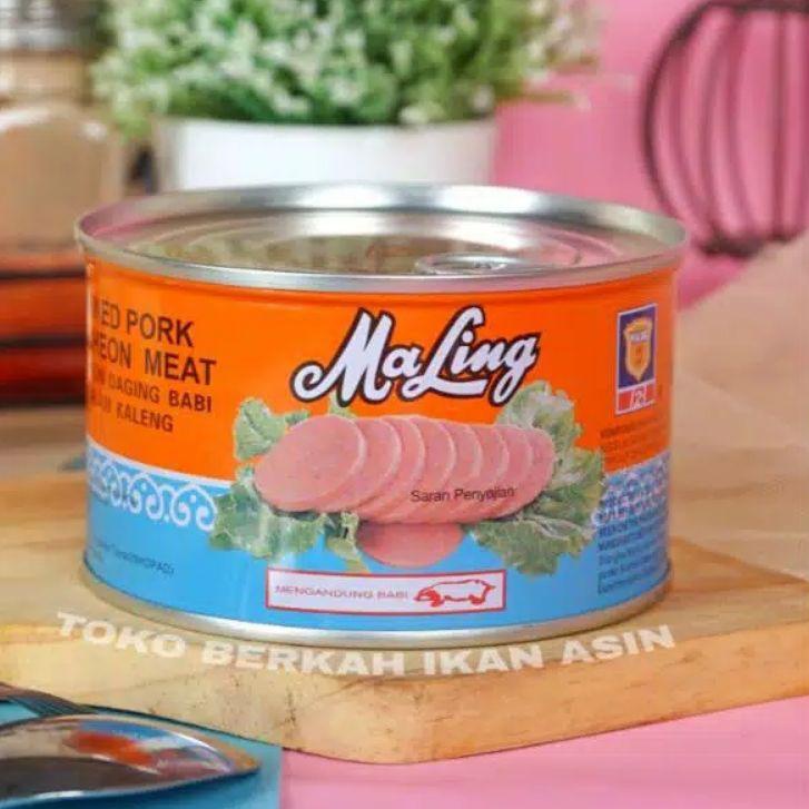 

☂ Ma Ling Pork Luncheon TTS 397 Gram / Daging Ham MaLing Kaleng / Daging Babi ✈