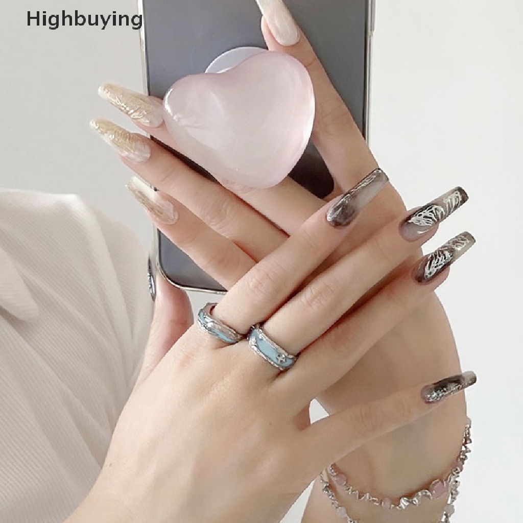 Hbid Manis Baru Fashion Tidak Teratur Cincin Untuk Wanita Buatan Tangan Bertatahkan Zirkon Terbuka Cincin Minimalis Geometris Perhiasan Adjustable Ring Glory