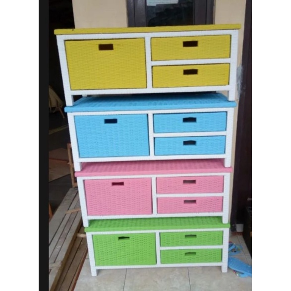 Meja tv 211, lemari rotan sintetis, buffet tv, laci serbaguna