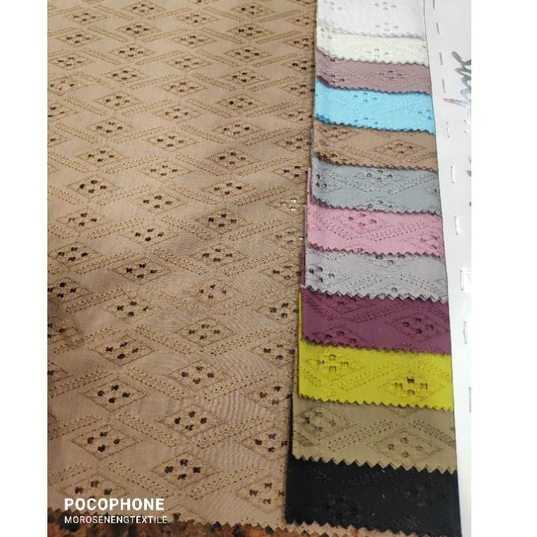 REKOMENDASI Kain Katun Bordir Emboss Hole Jepang