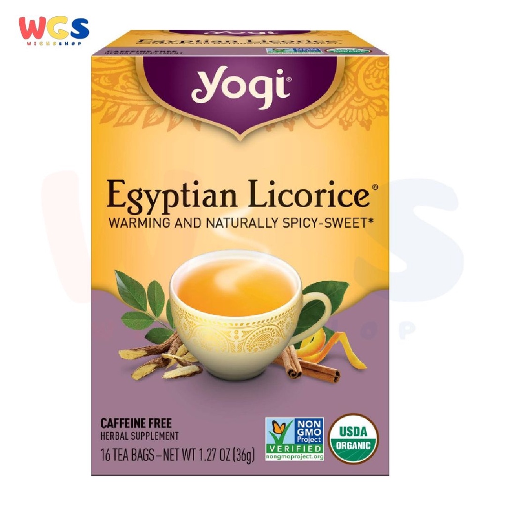 Yogi Tea Egyptian Licorice Caffeine Free 16 Tea Bags 36g