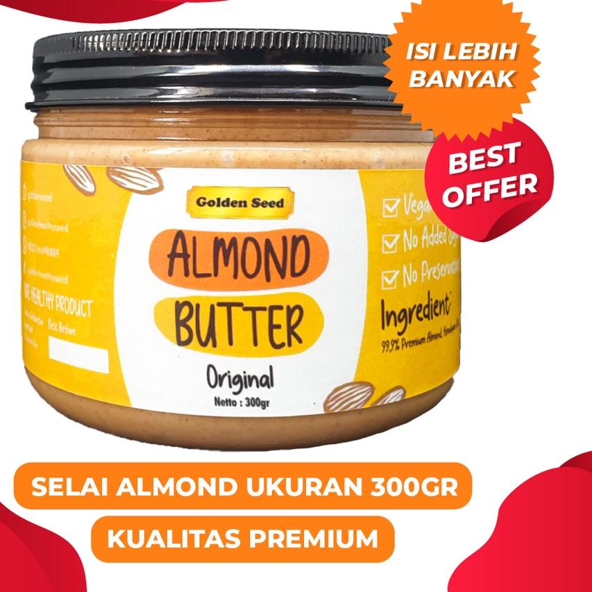 

♦ SELAI ALMOND PREMIUM 300 GRAM - ALMOND BUTTER SUGAR FREE - GLUTEN FREE - VEGAN ℮