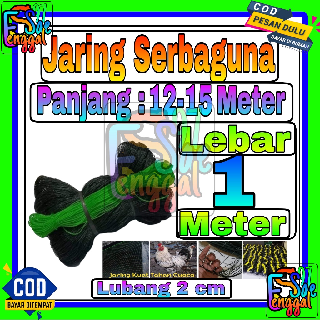 Jaring Ayam Lubang 2 cm Lebar 1 Meter / Jaring Pagar Ayam / Jaring Kandang Ayam / Jaring Pagar Kebun