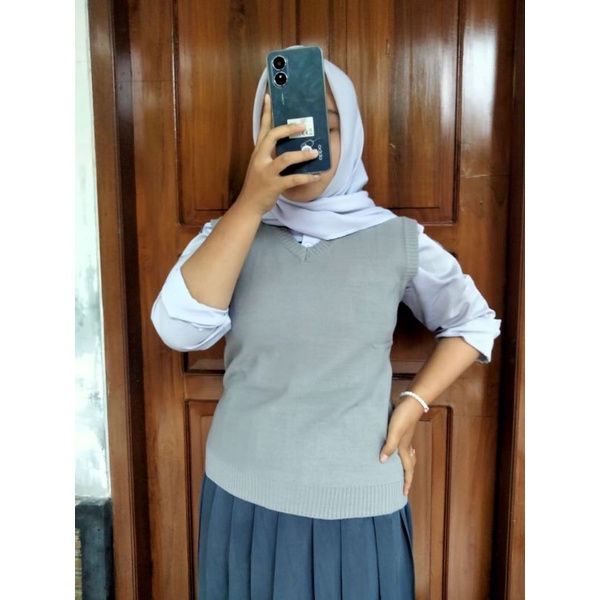 VEST ROMPI RAJUT KNIT 12 GET//ROMPI RAJUT WANITA/PRIA SEARAGAM SEKOLAH POLOS