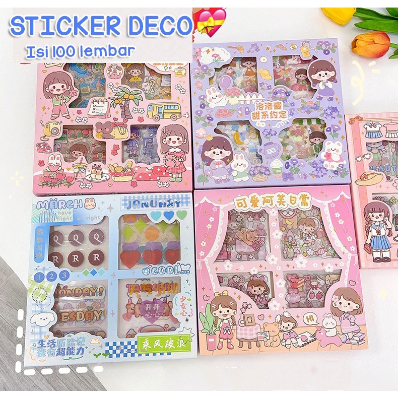 Isi 100 Lembar Sticker Deco Aesthetic Lucu Momo Stiker Anti Air Tumblr DIY Hp Stiker Motif Kartun Momo Halloween Lucu ala Korea Buku Diary Memo Catatan Harian Anak Sekolah Alat Tulis Bahan Stiker Transparant Bisa Untuk Kado Ulang Tahun @banyak