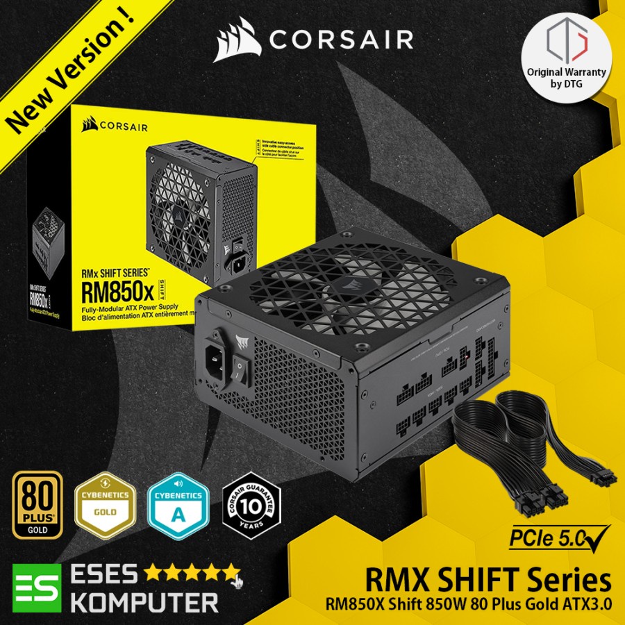 PSU Corsair RM850x SHIFT 850W 80 Plus Gold Full Modular Side Interface