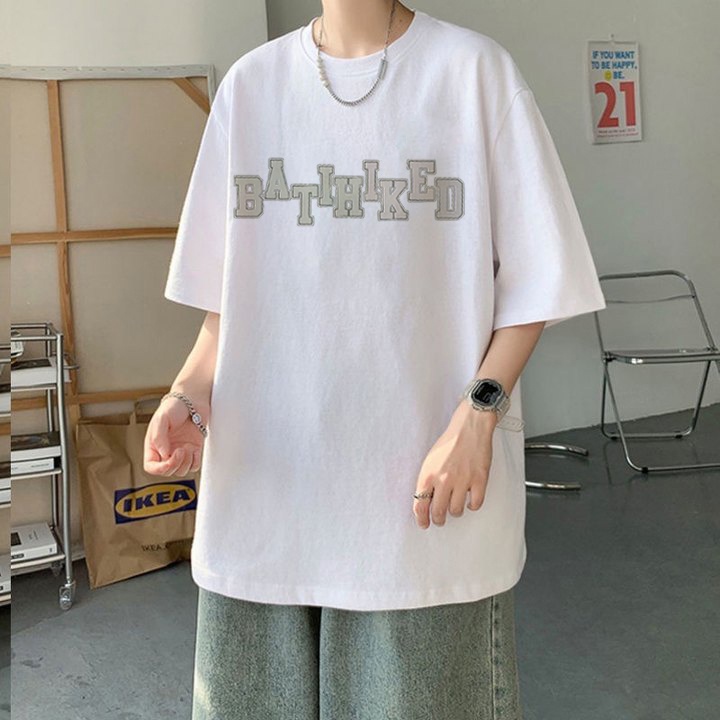 RDGF official shop 2023 versi Korea baru pola huruf kaos murah kaos t shirt oversize kaos kekinian atasan kaos kaos hitam oversize PRIA &amp; WANITA (UNISEX)