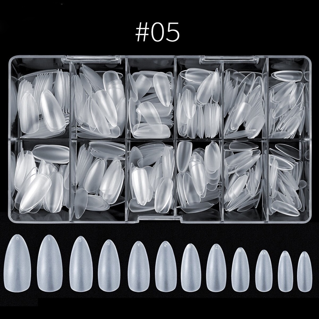 504 Pcs /Kotak Buatan Kuku Matte Buram Kuku Palsu Tips Penuh Penutup Ultrathin Palsu Persegi Lembut Tips Acrylic Manicure Tool