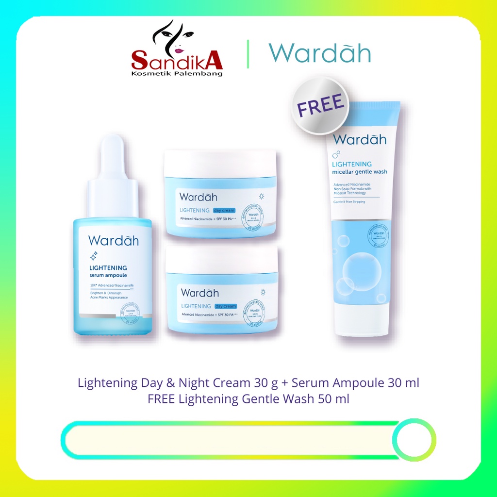 Paket Wardah Lightening Bundle 3Pcs+Free Product