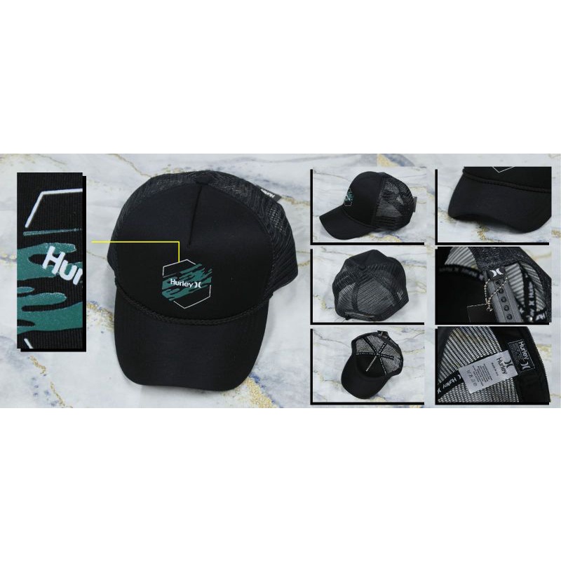 Topi Jaring Trucker Hurley Premium Original / Topi Distro / Topi Surfing