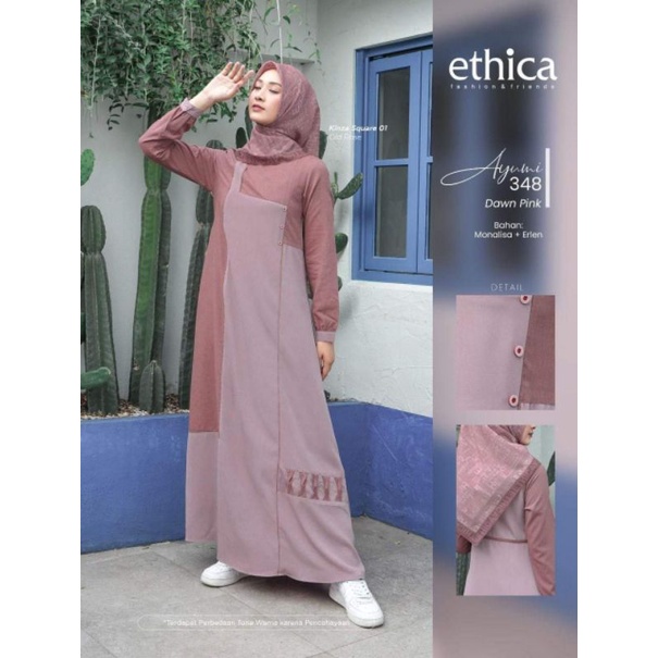 ETHICA GAMIS MUSLIM WANITA AYUMI 348 READY WARNA DAWN PINK