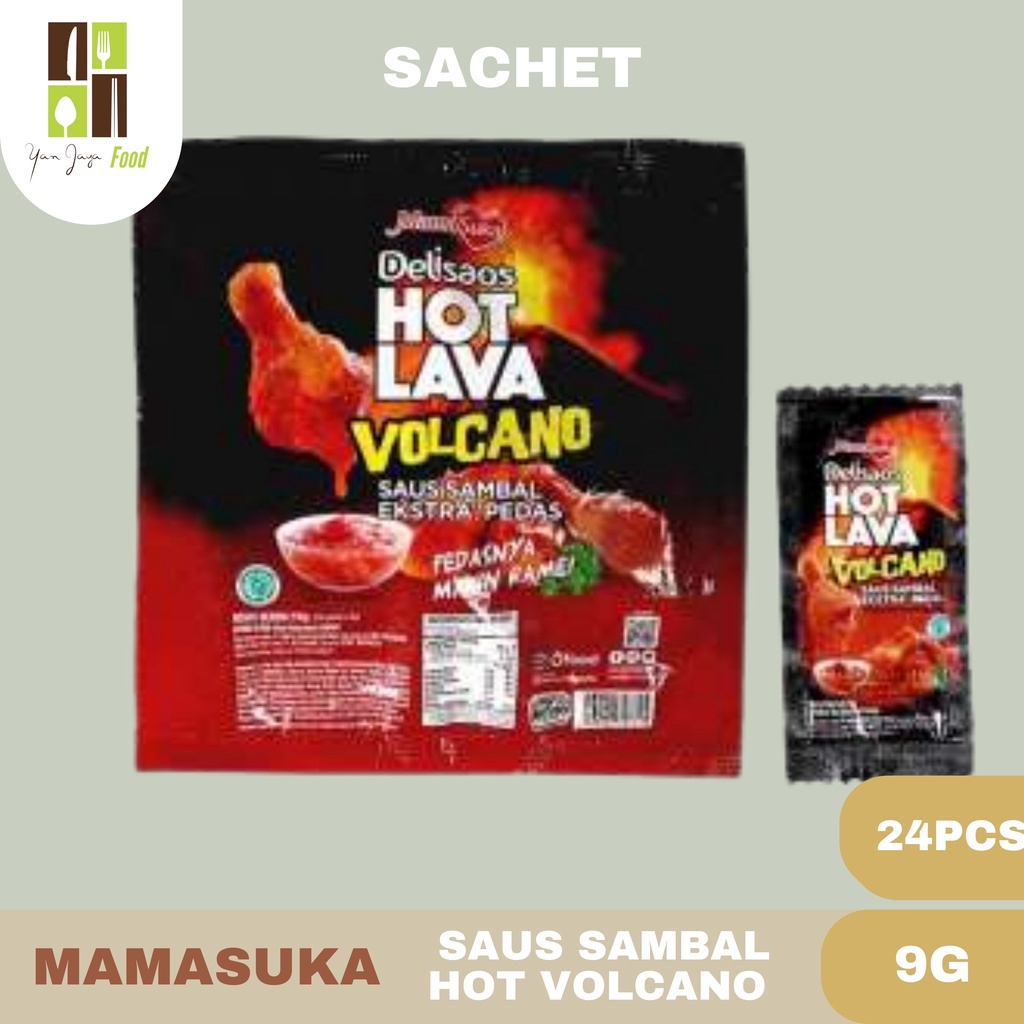 Mamasuka Hot Volcano Saus Sambal Pedas Delisaos [1Kg/260g/130g]