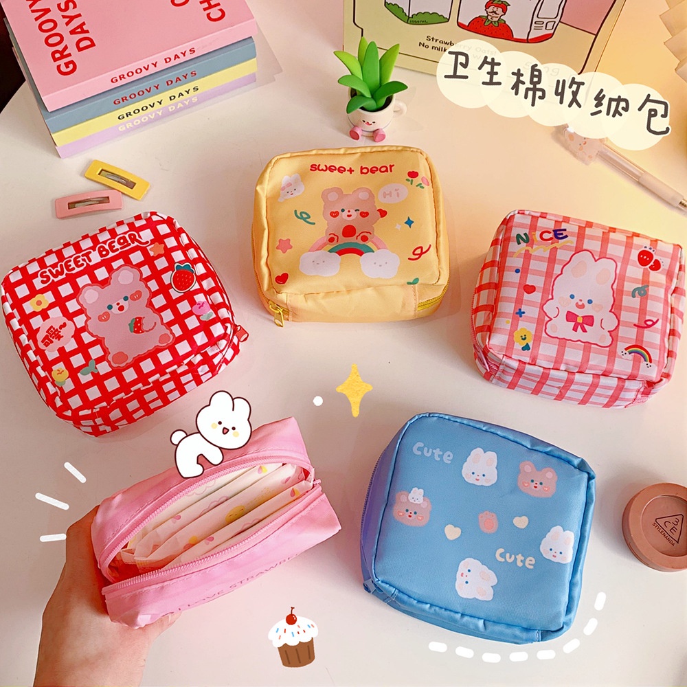 Dompet Pembalut / Dompet Kecil Japan / Pouch Kecil / Dompet Kecil Kartun Untuk Pembalut