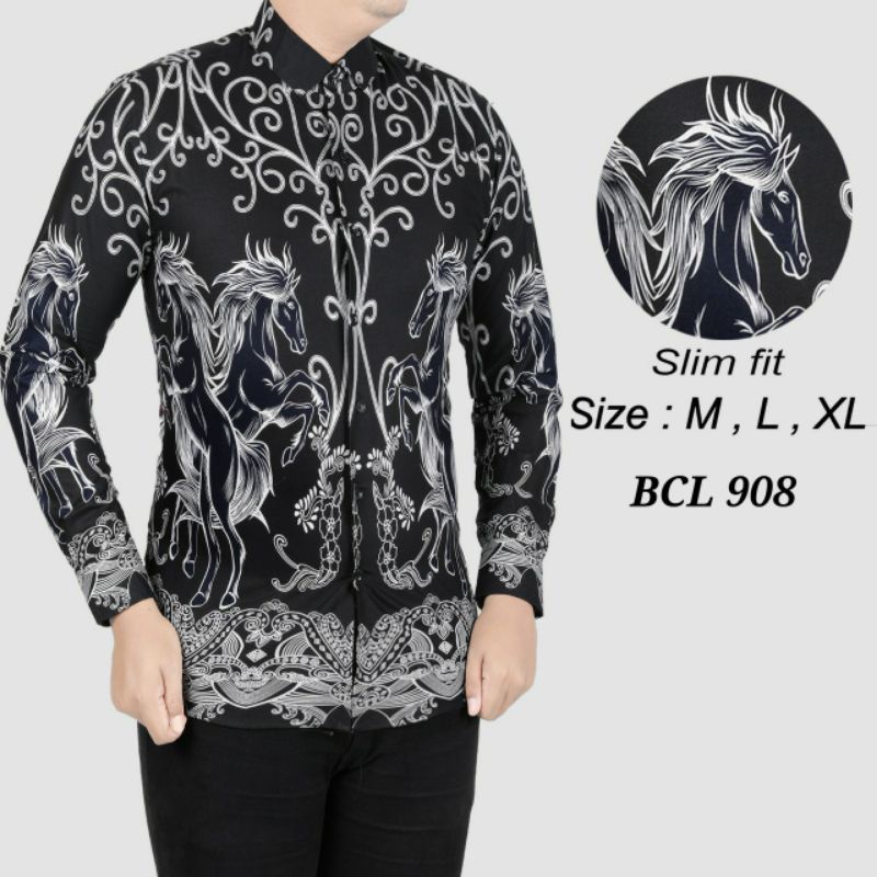 BATIK SOLO - NEW TRENDY - BAJU BATIK PRIA - BAJU KEMEJA BATIK SLIM FIT PRIA - BATIK COWOK - ORIGINAL