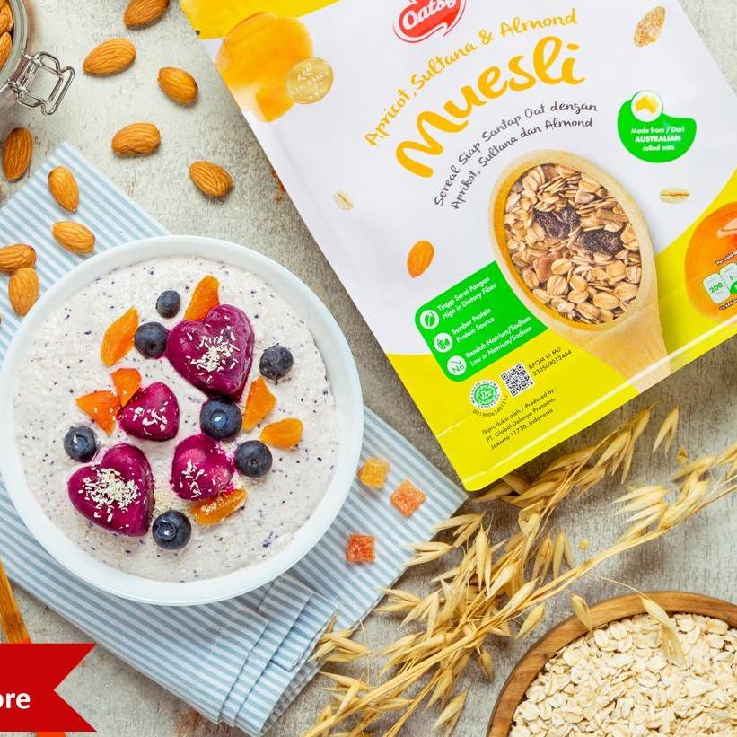 

➷ Oatsy Muesli Organic 500 gr Sereal Dried Fruit Natural Super Food ♛