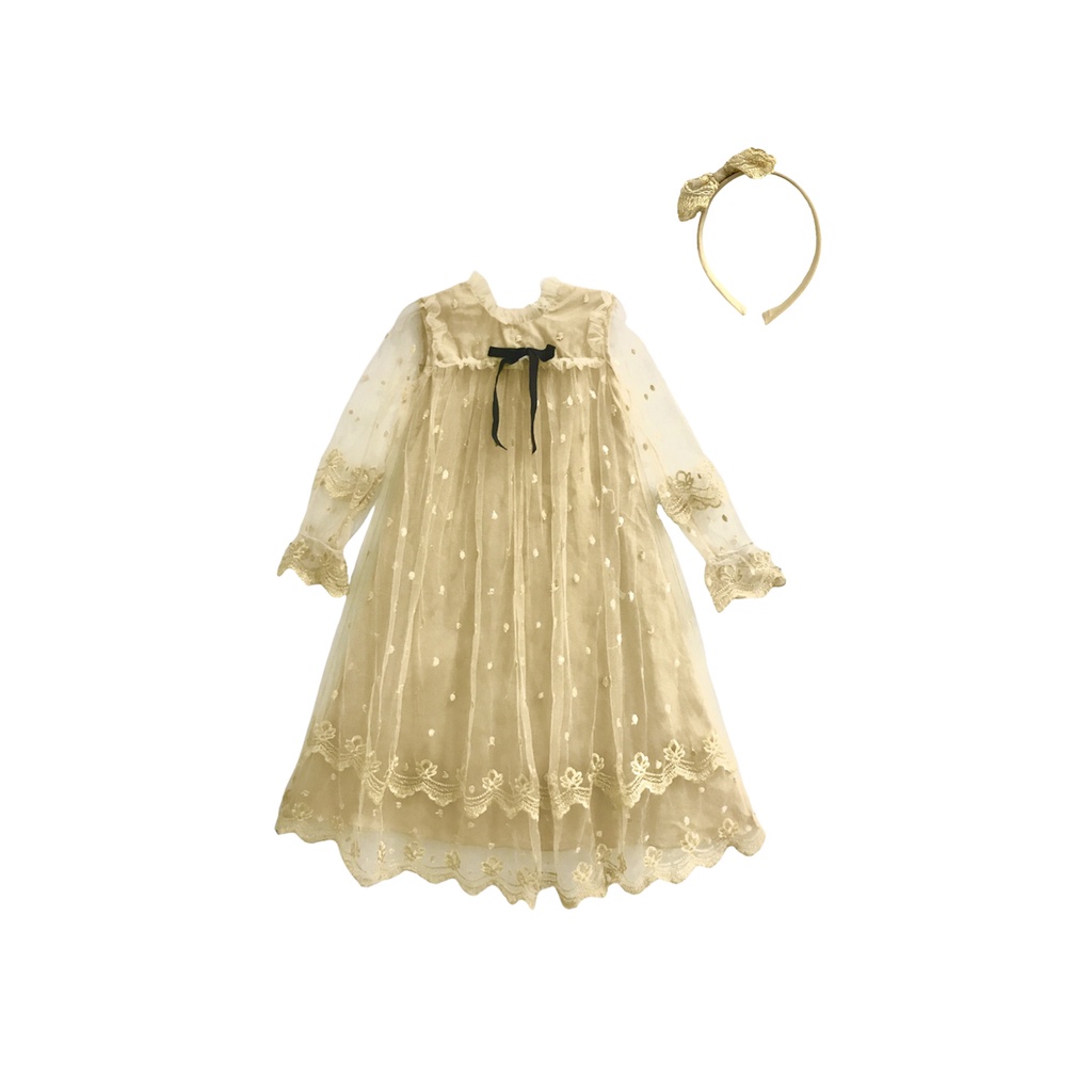 Princessa Flami Gamis Raya Lebaran Muslim Dress Anak Party Gold 2808