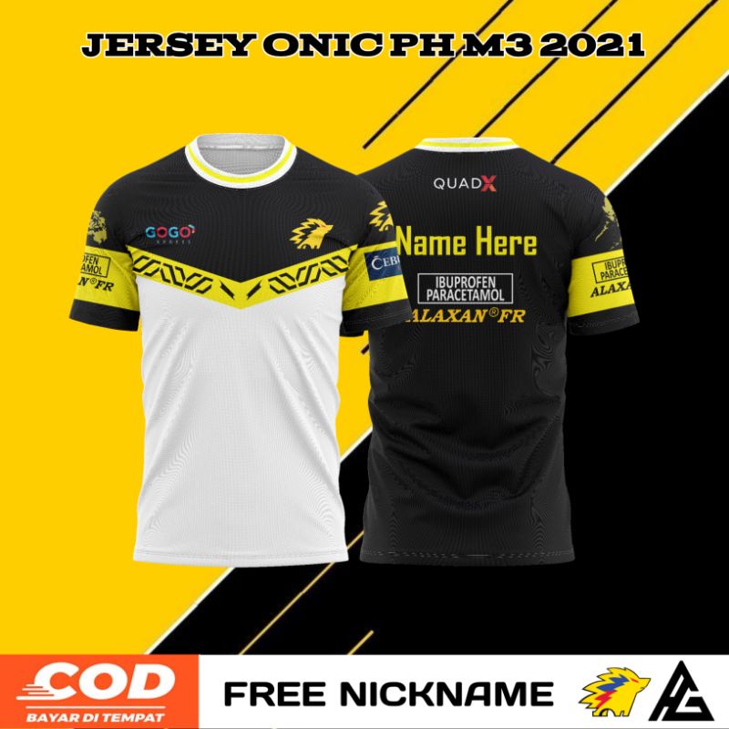 ATASAN JERSEY ESPORT ONIC PH M3 2021 FREE NICKNAME(FULL PRINTING)