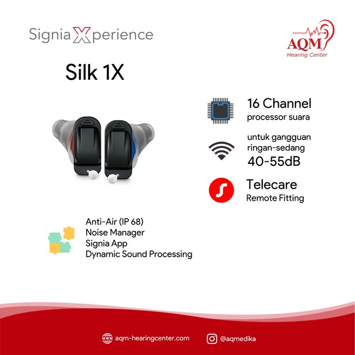 Terlaris Alat Bantu Dengar Signia Silk 1X Cic