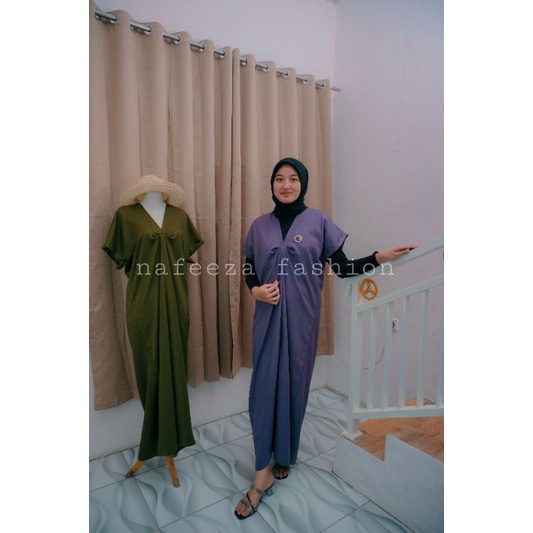 Nadia kaftan / kaftan dress / kaftan lebaran / kaftan simple / kaftan lengan pendek