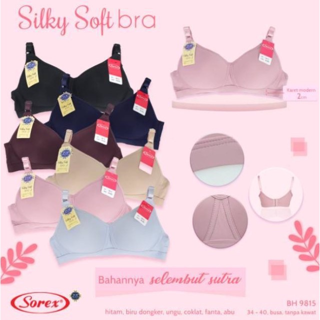 BH SOREX 9815 Busa Tipis Tanpa Kawat Super Soft / Pakaian Dalam Wanita busa tipis 9815 - sckmenwear GROSIR