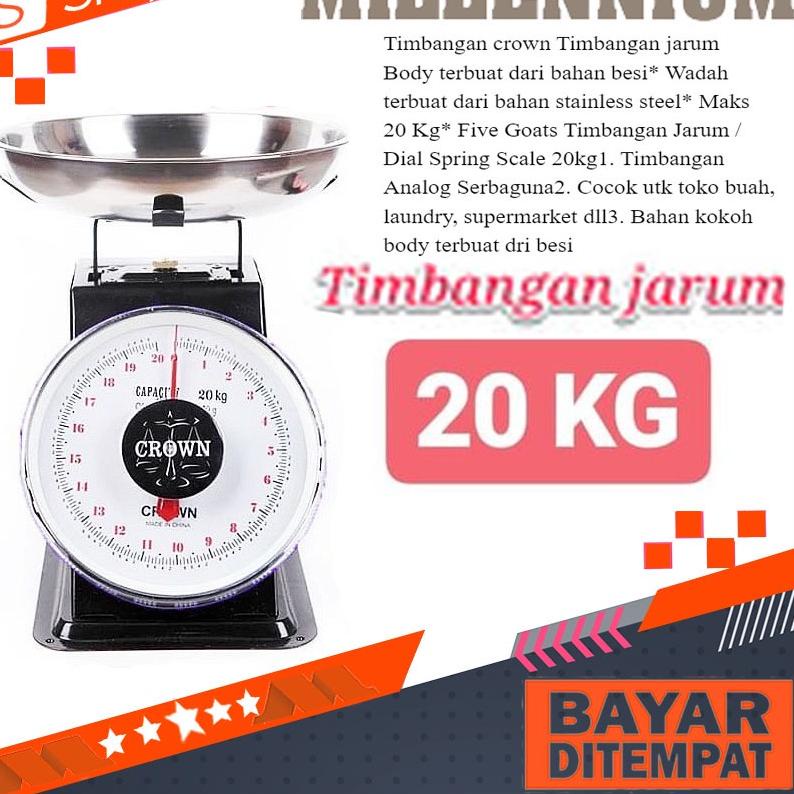 ➼ Timbangan Jarum 20 Kg / Timbangan Manual/Timbangan Duduk Crown 20kg ℗