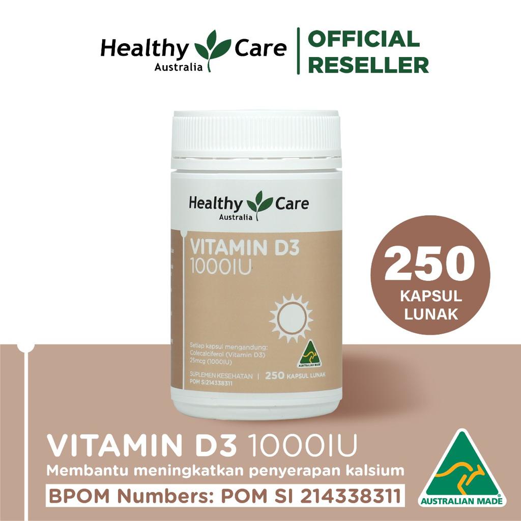 BPOM Healthy Care Vitamin D3 1000 IU - 250 kapsul