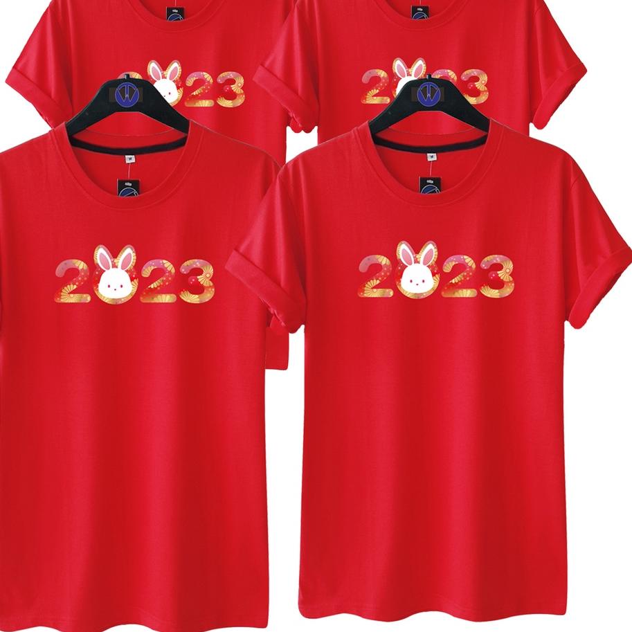 ( BISA COD ) KAOS IMLEK / KELINCI 2023 BUNGA B / KAOS TAHUN BARU CINA / KAOS GONG XI FA CHAI / KAOS 