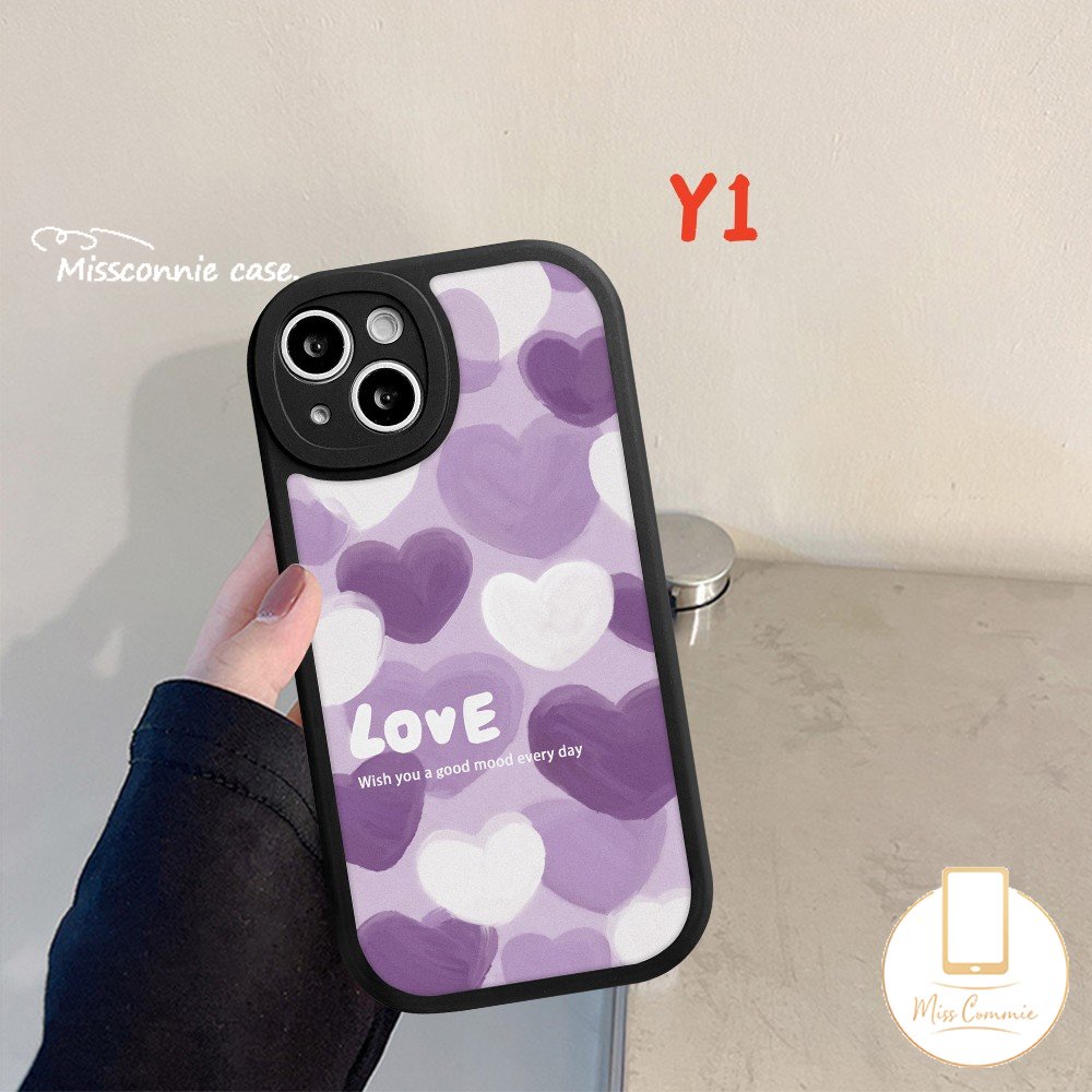 Lukisan Cat Minyak Love Hati Soft Case Realme C55 10 C35 C53 C25Y C21Y C15 C30 C12 C11 C20 C31 C17 C20A C25s 8 8Pro 5i 7i 5 6i 6s 6 5 9i 8i C21 GT C2 C3 Purple Art Paint Sarung Motif