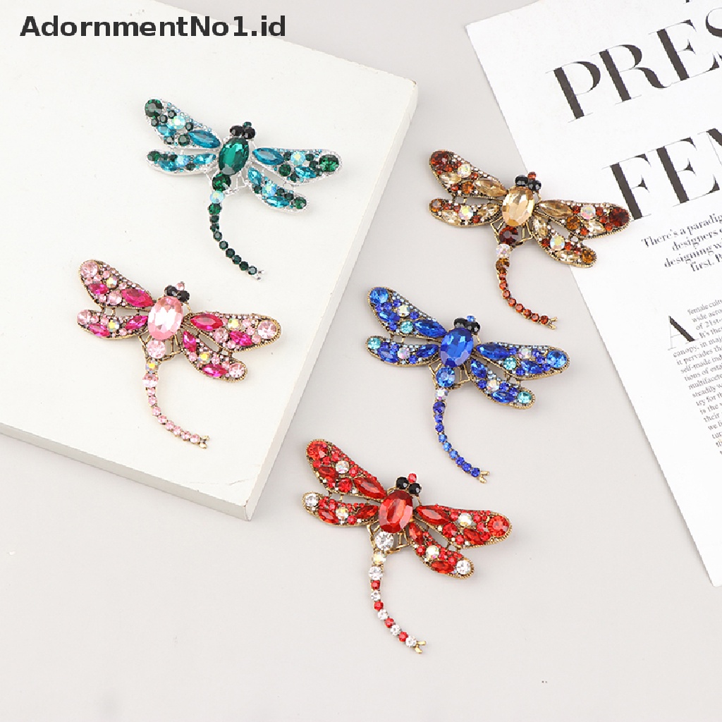 [AdornmentNo1] 1pc Kristal Capung Bros Pin Perhiasan Perjamuan Hadiah Natal Aksesoris [ID]