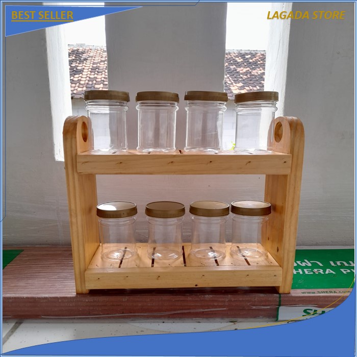 Rak Bumbu Toples 2 Susun