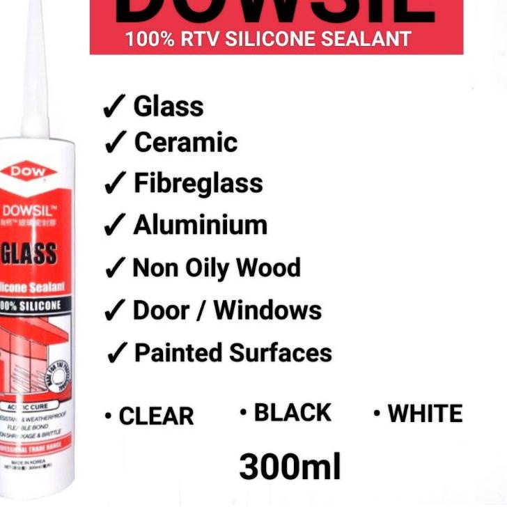 ✨Grosir✨ Lem Kaca Silicone Sealant DOWSIL GLASS / DOWSIL ASAM ACETIC grosir