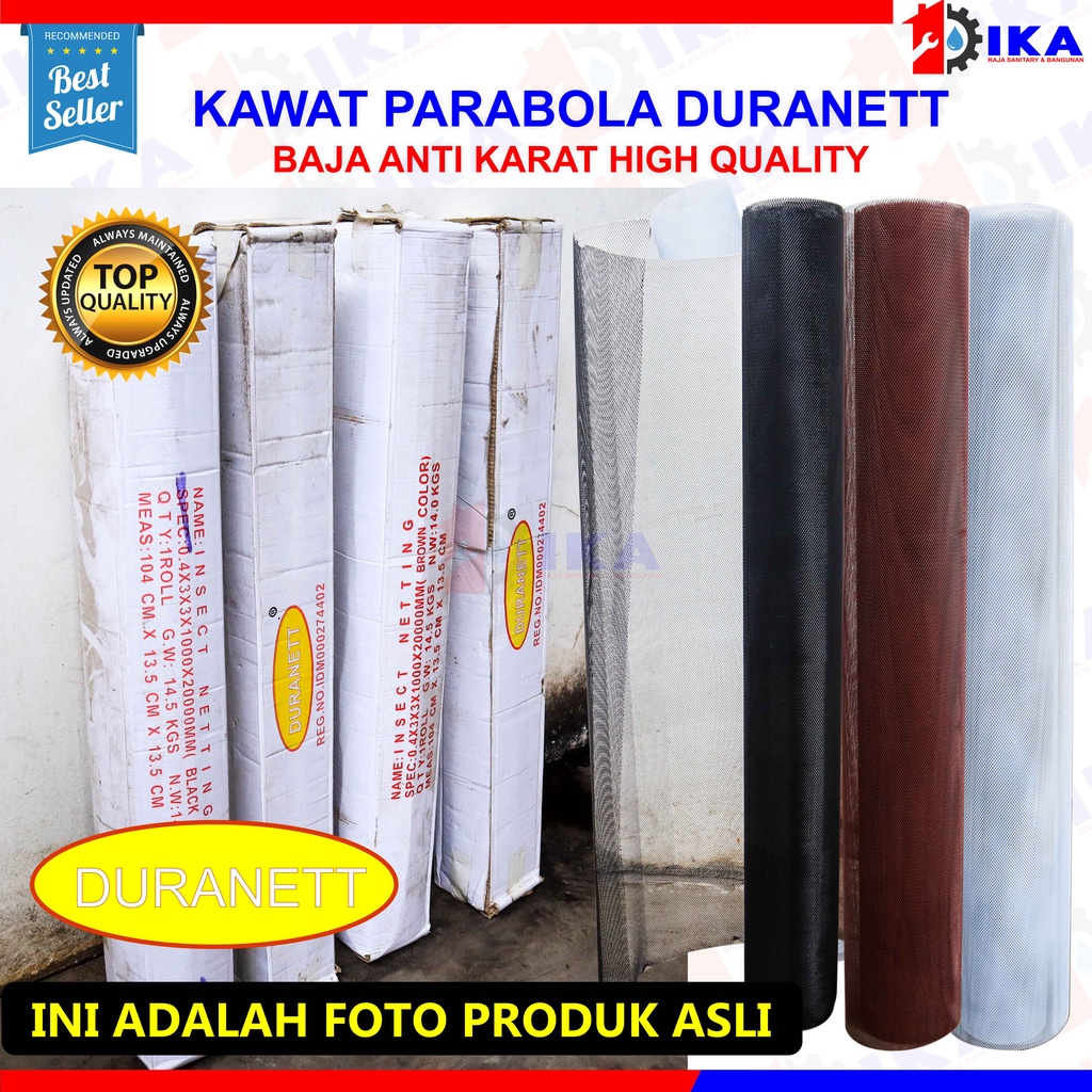 Kawat Nyamuk Baja Duranett Putih Coklat Hitam Per Roll Pintu Tralis Expanded Kawat Pintu Tralis Kawat Tutup Ventilasi