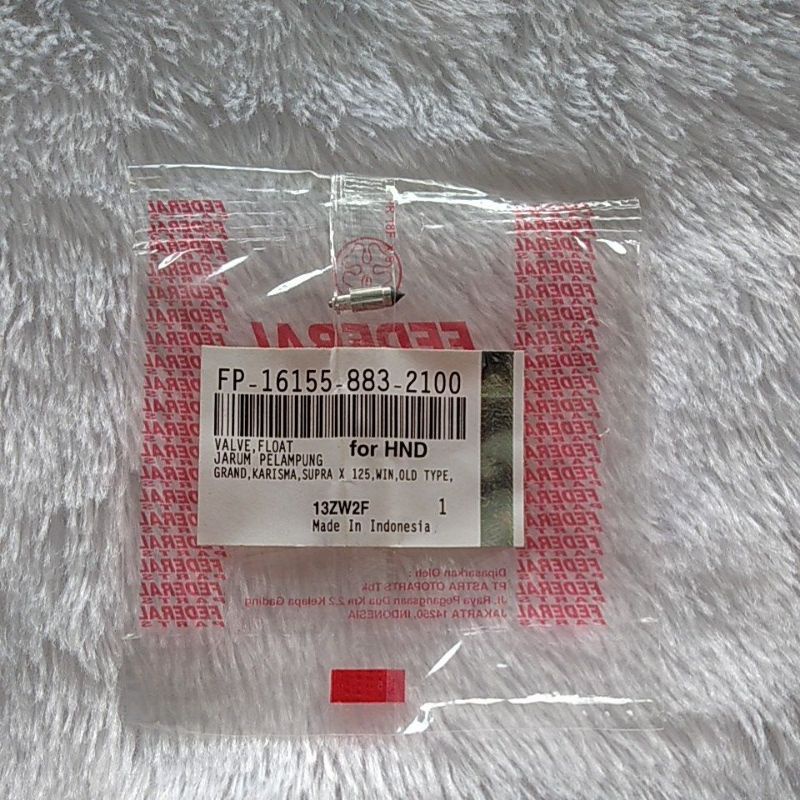 Jarum pelampung ventilator karbu grand supra 100 125 karisma revo FP-16155-883-2100 ori FEDERAL
