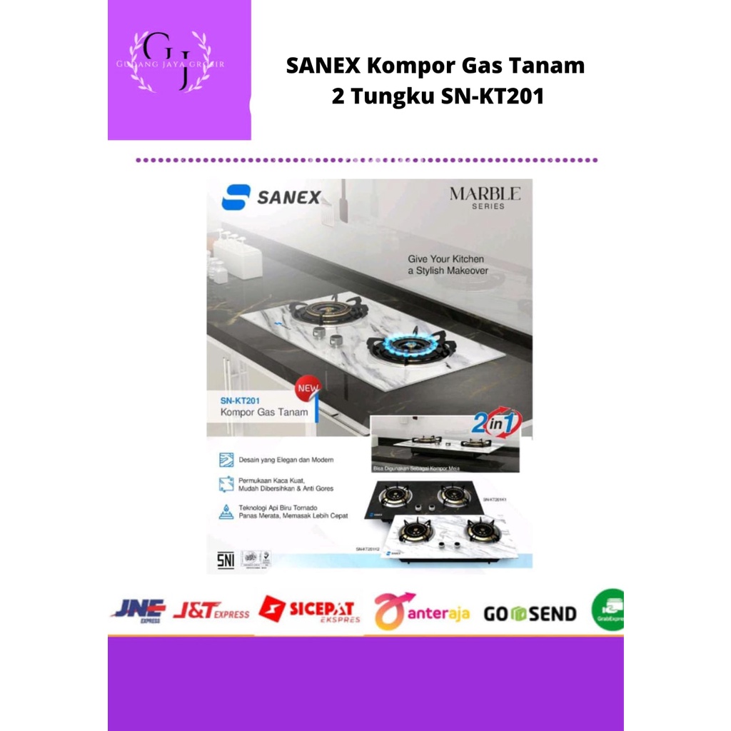 SANEX Kompor Gas Tanam 2 Tungku SN-KT201