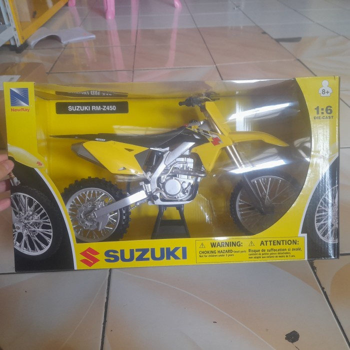 Diecast Miniatur Motor Trail Suzuki Besar Skala 1:6 Keren Bahan Besi m