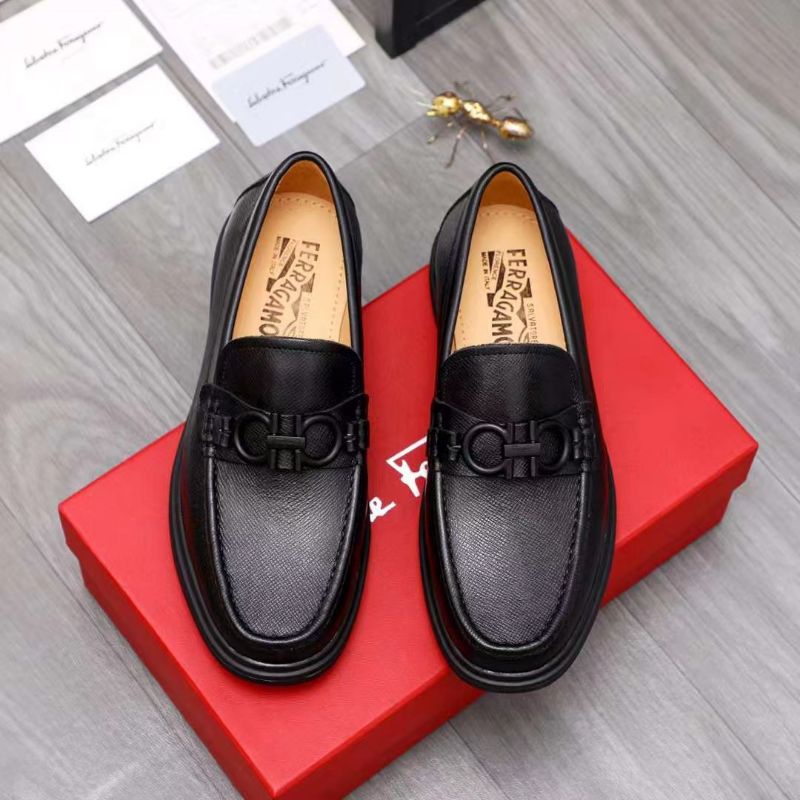 sepatu pantofel cowok frgamo sepatu pria slip on men shoes mirror p1shoes hitam top oxford