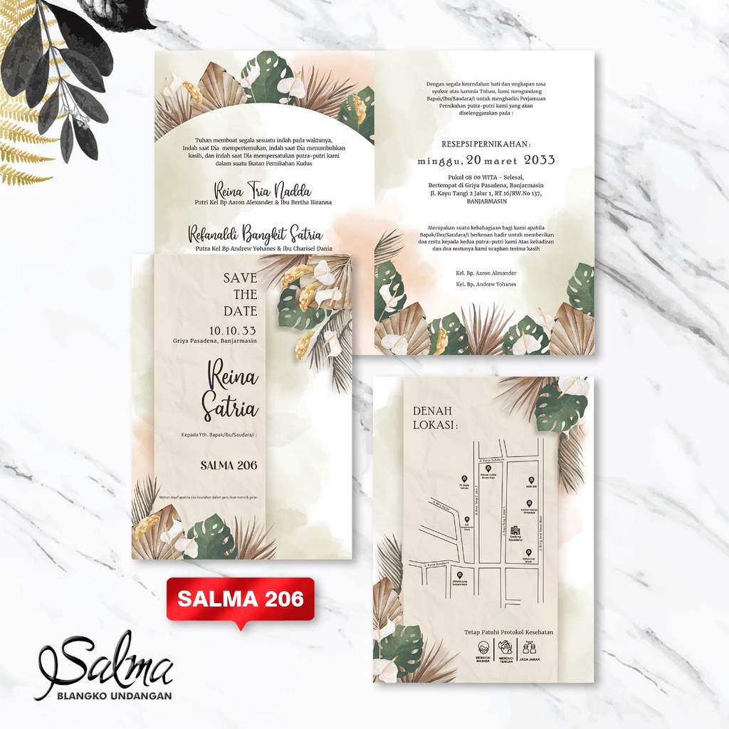 SALMA 206 Blanko Undangan | Blangko Undangan | Undangan