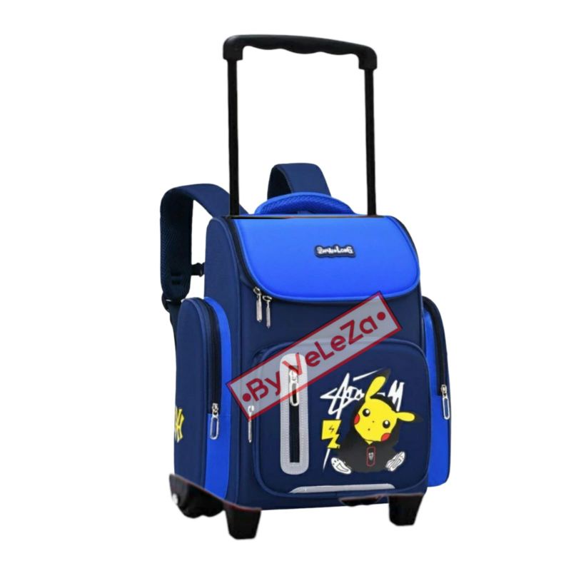 Tas ransel troli anak karakter pokemon gratis botol minum