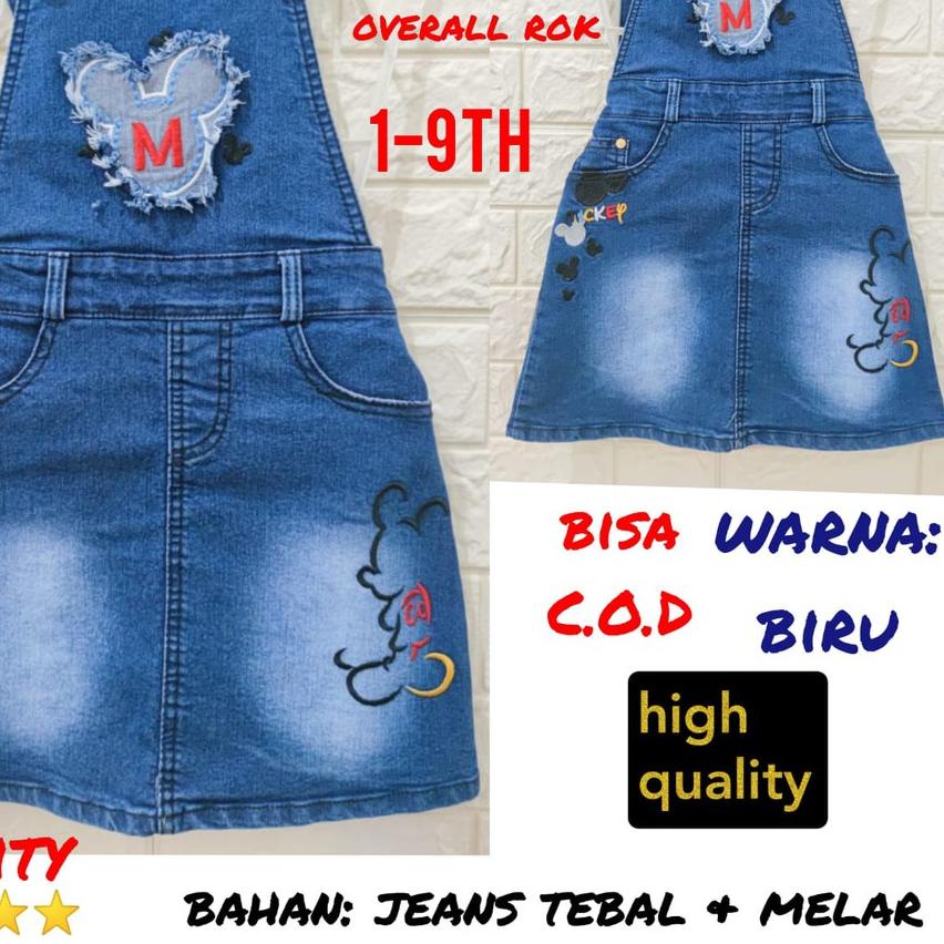 ➲ RKPD M.M/rok kodok pendek jeans anak perempuan 2- 9th/ overall rok jeans anak perempuan/ wearpack 