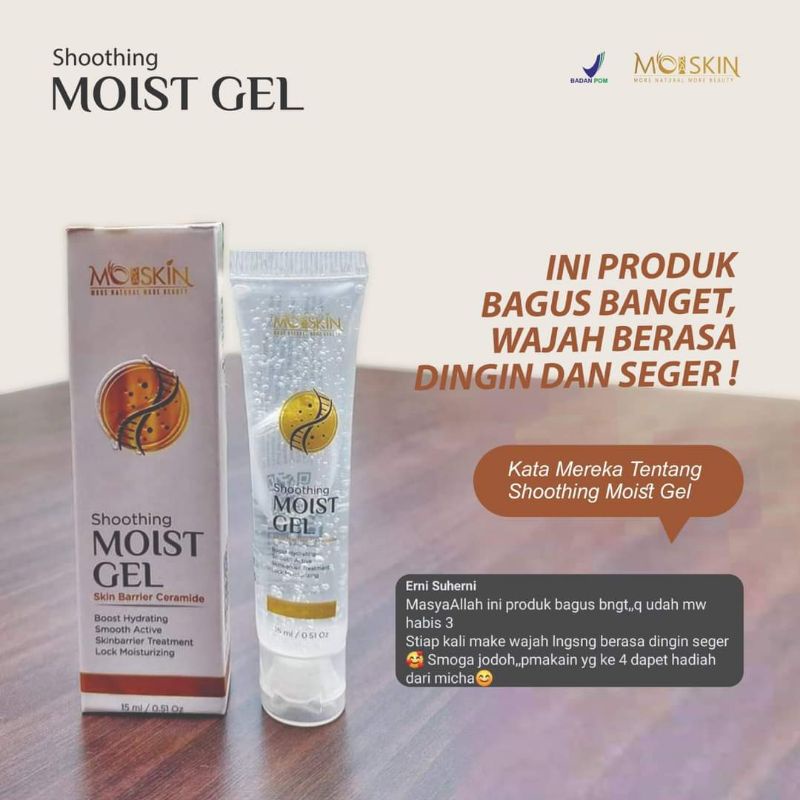 Moraskin SKIN MOISTURIZER Ceramide Moist Gell Moraskin Moisturizer Gel Soothing Gell Moraskin Tsabit