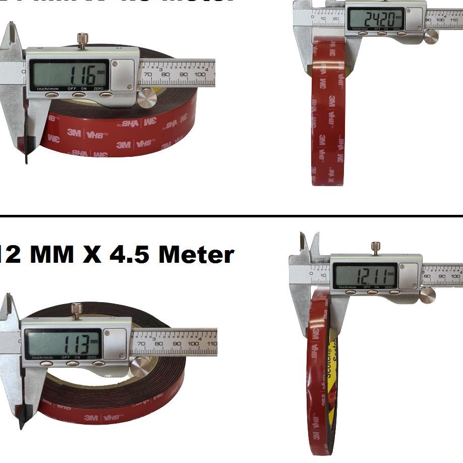 

Baru Termurah Double Tape 3M VHB Automotive Doubletape Hitam 12 MM x 4.5M / 24MM x 4.5M 4900 Tebal 1.1 MM 4.5 M