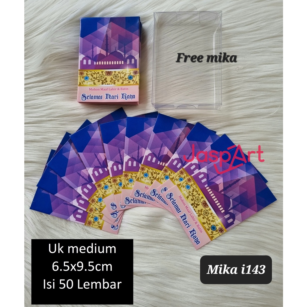 

AMPLOP / ANGPAO LEBARAN HARI RAYA IDUL FITRI MIKA ISI 50 LEMBAR MURAH MERIAH READY