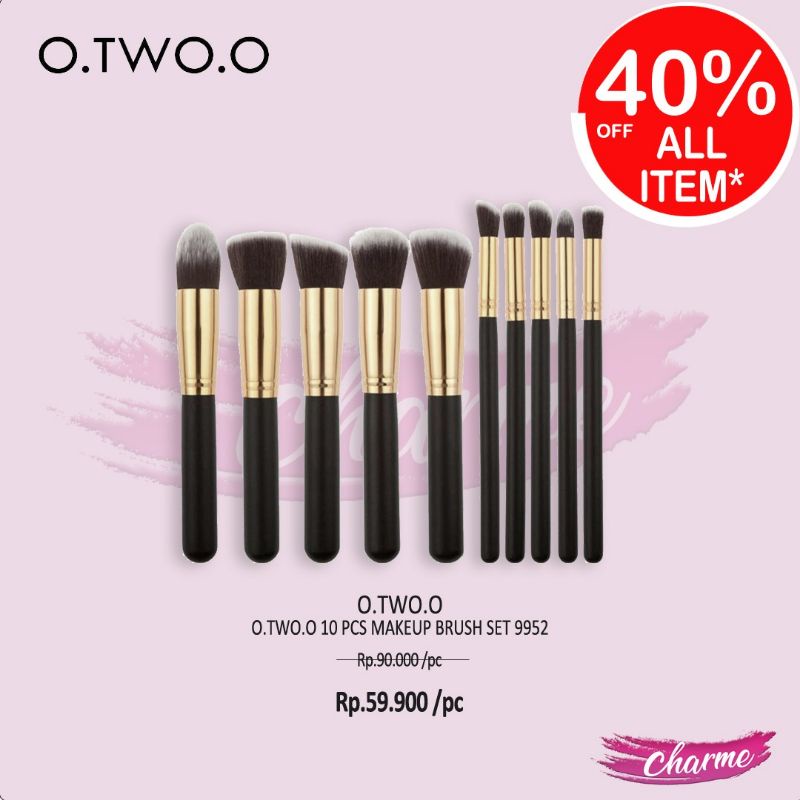 (READY &amp; ORI) O.TWO.O Otwoo 10pcs Makeup Brush Set 9952 kuas Blending kit