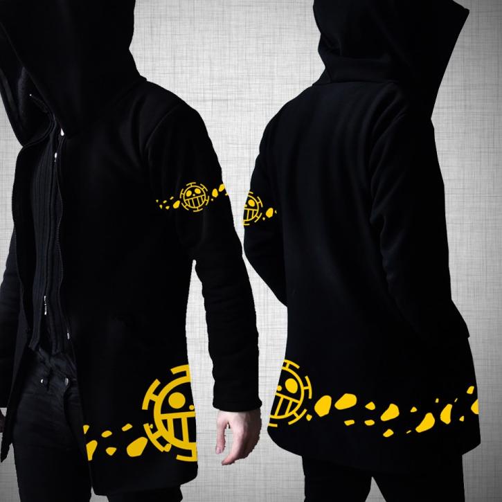 ➴ JAKET ANIME JUBAH ONE PIECE NEW WORLD LAW ZIPPER HOODIE JUMBO ➼