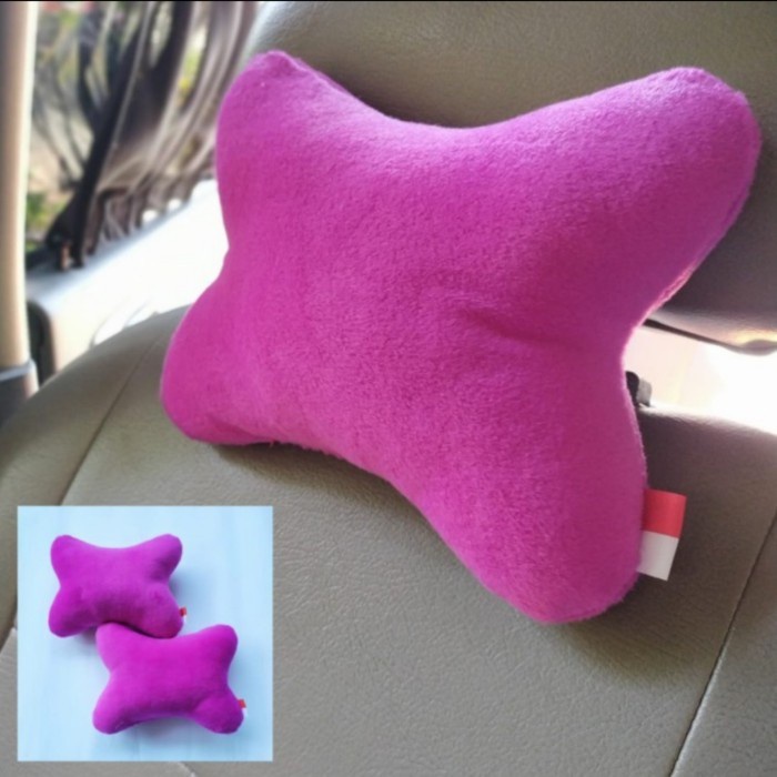 Bantal Leher AYLA Sandaran Kepala Jok Mobil Headrest dan Seat Belt