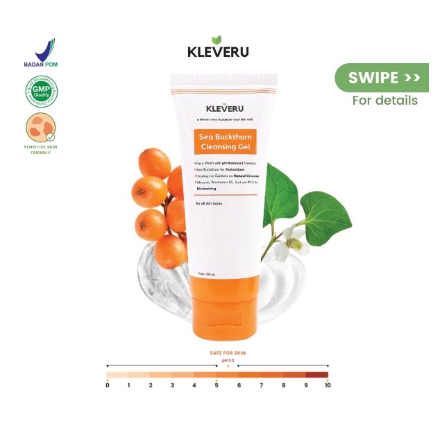 KLEVERU Sea Buckthorn Cleansing Gel ( Face Wash )
