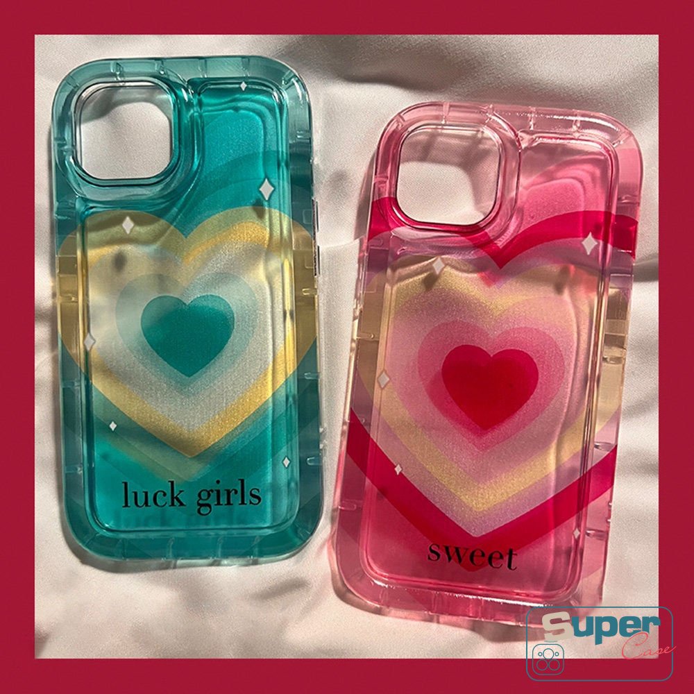 Untuk VIVO Y36 Y35 Y02 Y16 Y21 Y22 Y17 Y15 Y20 Y11 V25E Y15s V25 Y02S Y22s Y33s Y15A Y91C Y30 Y50 Y21s Y12 Y91 Y12i Y20s Y20s Y12s Y93 Y95 Sweet Gradient Love Heart Airbag Soft Cas